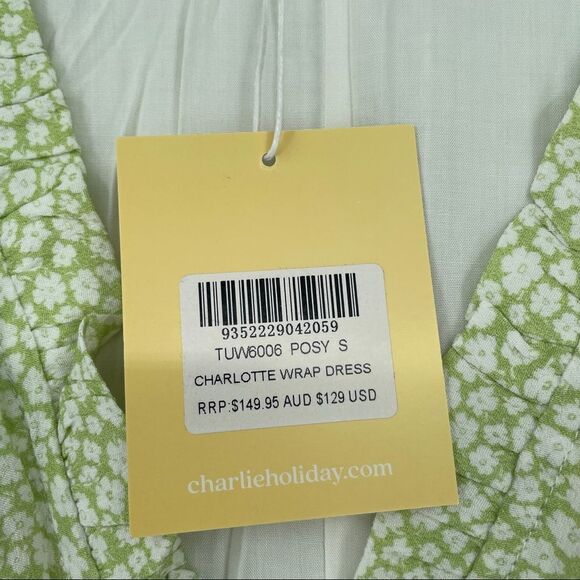 Charlie Holiday Floral Wrap Dress NWT - Picture 10 of 11
